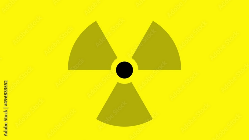 Radiation sign on a yellow background. The risk of nuclear war and radiation pollution Radiation sign on a yellow background. The risk of nuclear war and radiation pollution