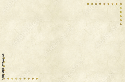 Background material: Japanese paper with glittery gold dotted frames