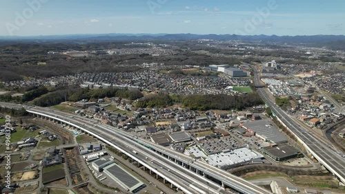 神戸市北区　神戸ジャンクション周辺をドローンで空撮 photo