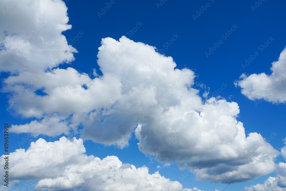 prominent clouds with blue background. photo during the day. prominent clouds with blue background. photo during the day.