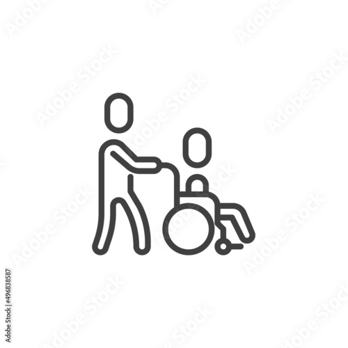 Nursing care line icon