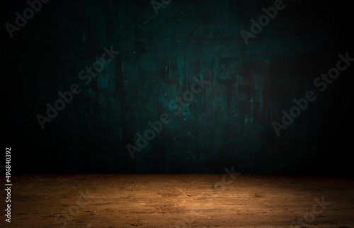 background of barrel and worn old table of wood
