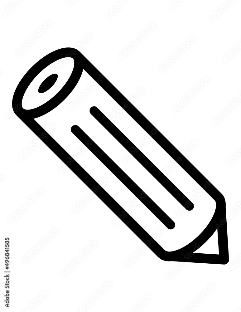 Pencil Flat Icon Isolated On White Background Pencil Flat Icon Isolated On White Background
