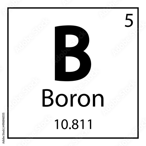 Boron. A chemical element of the periodic table