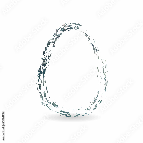 Easter egg textured vector illustration background