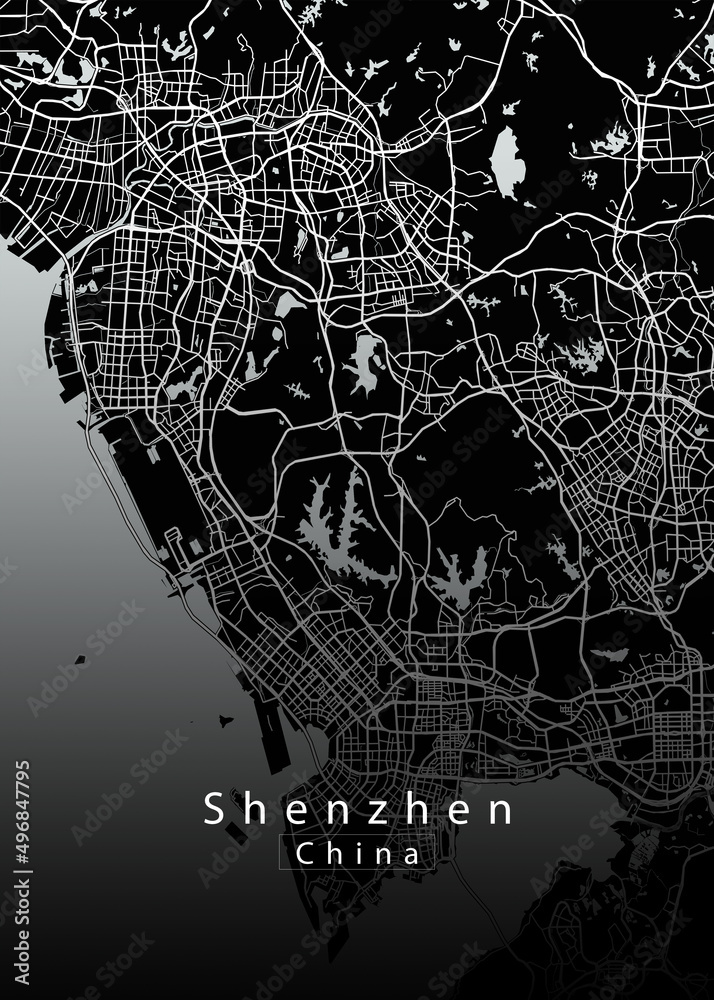 Shenzhen China City Map