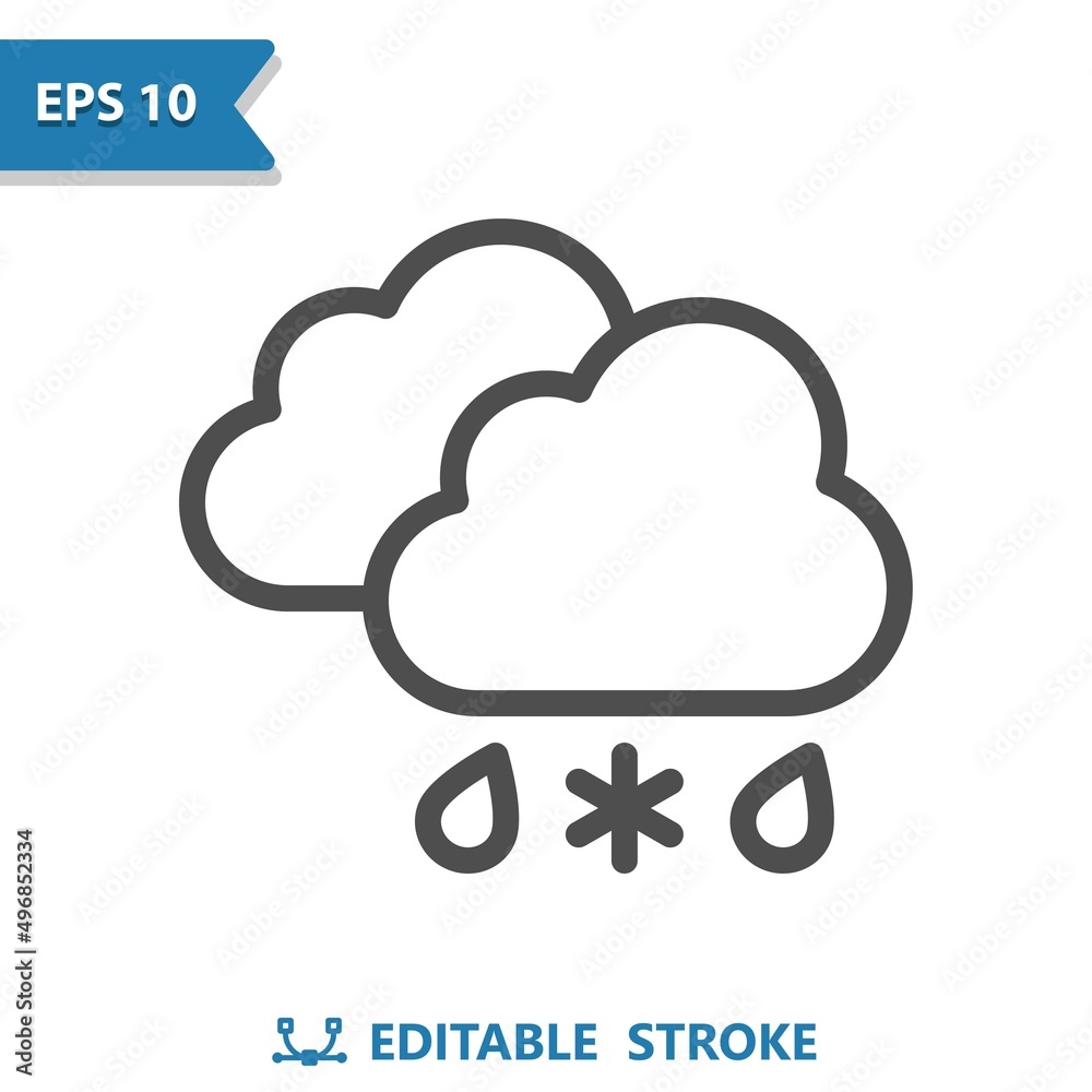 Sleet Icon. Cloud, Clouds, Weather, Rain, Raining, Snow, Snowing, Freezing Rain Sleet Icon. Cloud, Clouds, Weather, Rain, Raining, Snow, Snowing, Freezing Rain