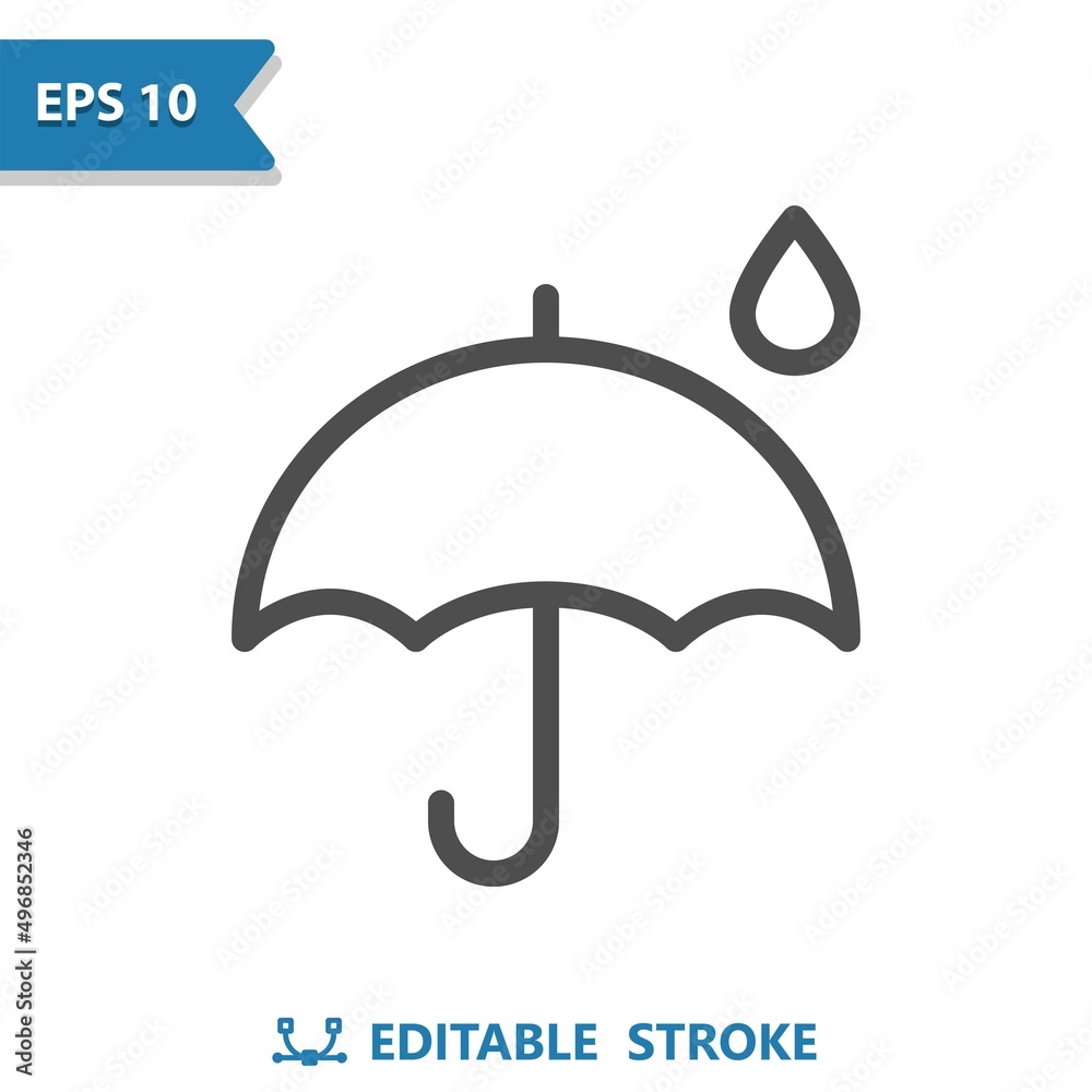 Umbrella, Rain Icon. Raining, Weather, Raindrop, Droplet Umbrella, Rain Icon. Raining, Weather, Raindrop, Droplet