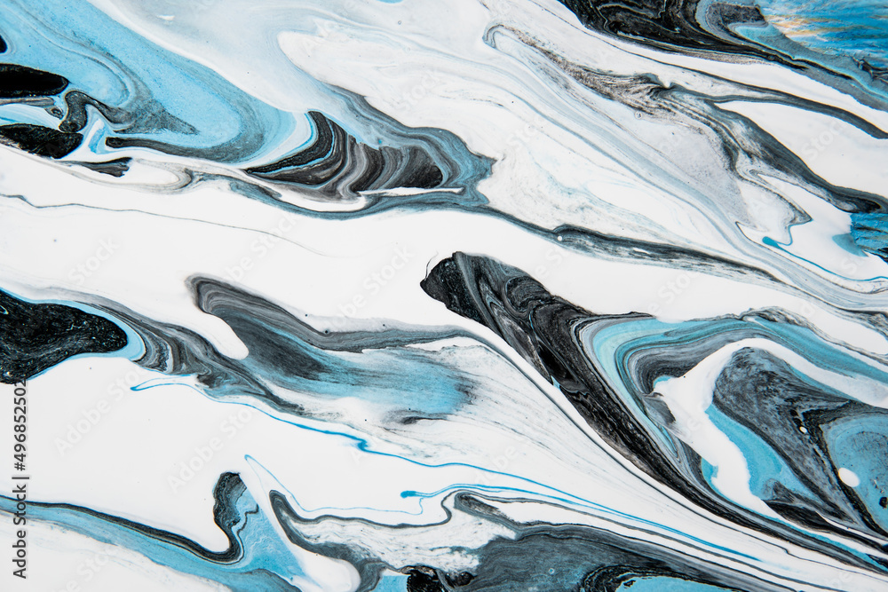 Marble texture. Painting on canvas. Modern art. Fluid Art.