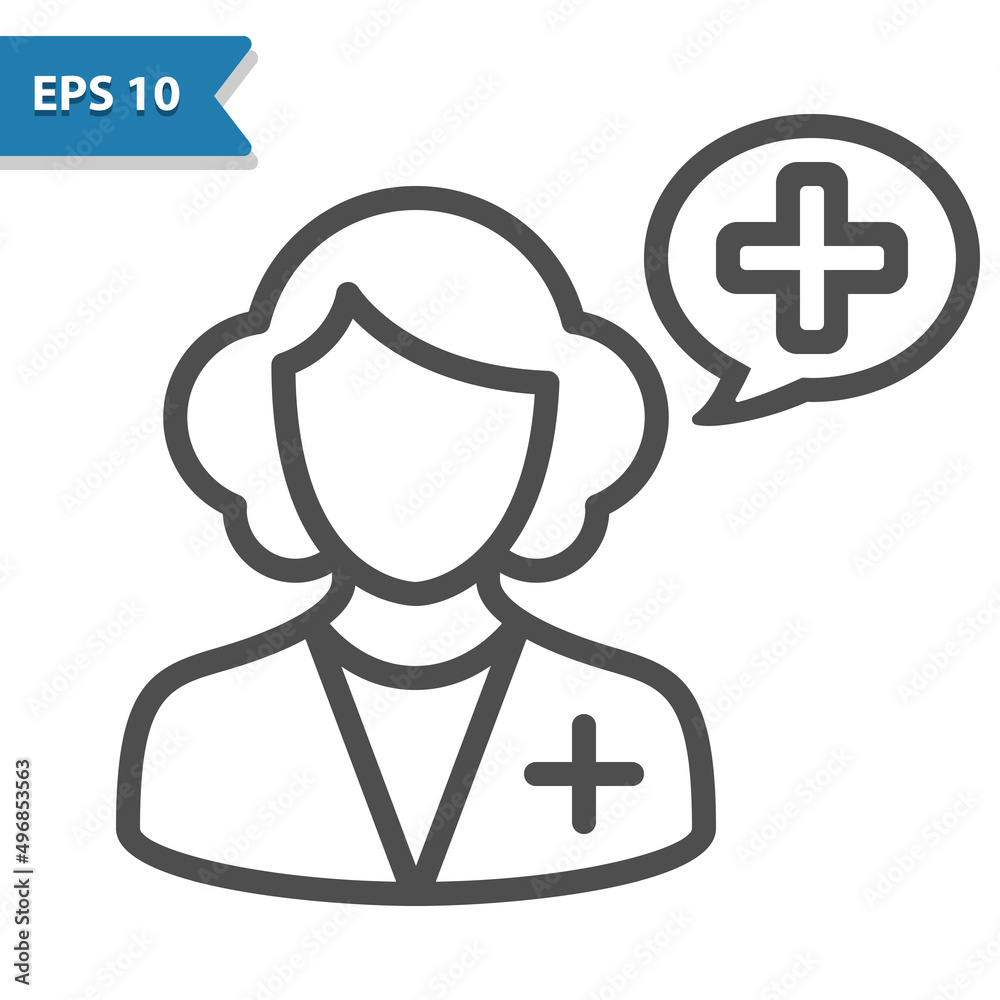 Woman Doctor Icon - Pharmacist, Dentist Woman Doctor Icon - Pharmacist, Dentist