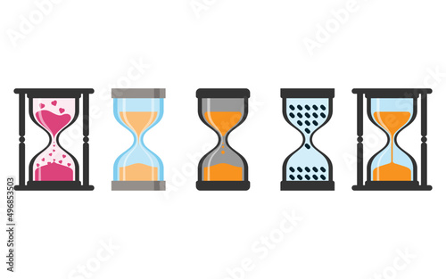 Hourglass Icon set, Sandglass Timer.