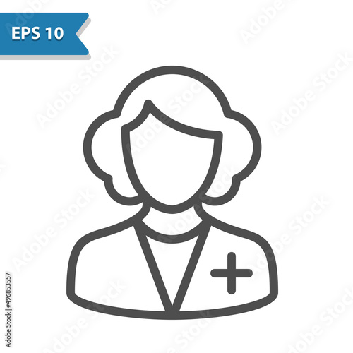 Woman Doctor Icon - Pharmacist, Dentist