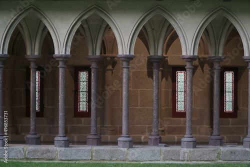 columns in the old castle