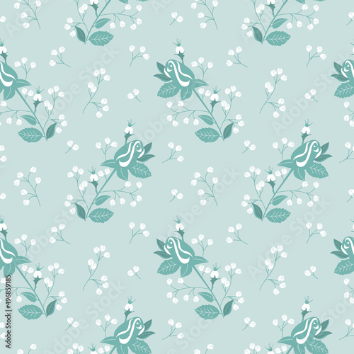 Samless texture with floral background  vintage pattern from flowers  wallpaper
