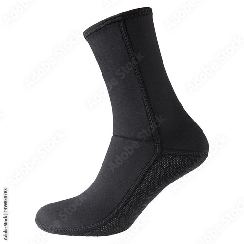 neoprene socks or fin boots, for diving, on a white background photo