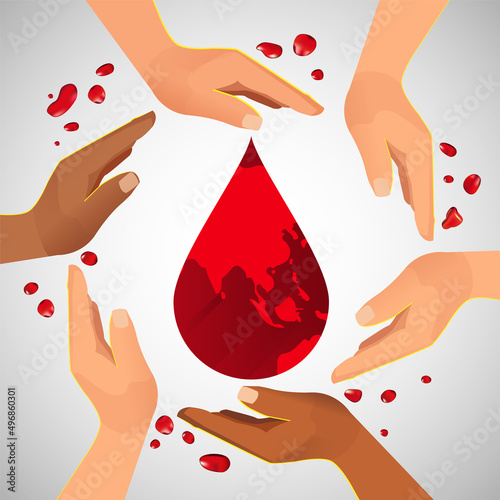 World Hemophilia day is observed every year on April 17, is an inherited bleeding disorder in which the blood does not clot properly and can lead to spontaneous bleeding. Vector illustration
