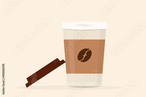 cup of coffee in a paper cup with a lid