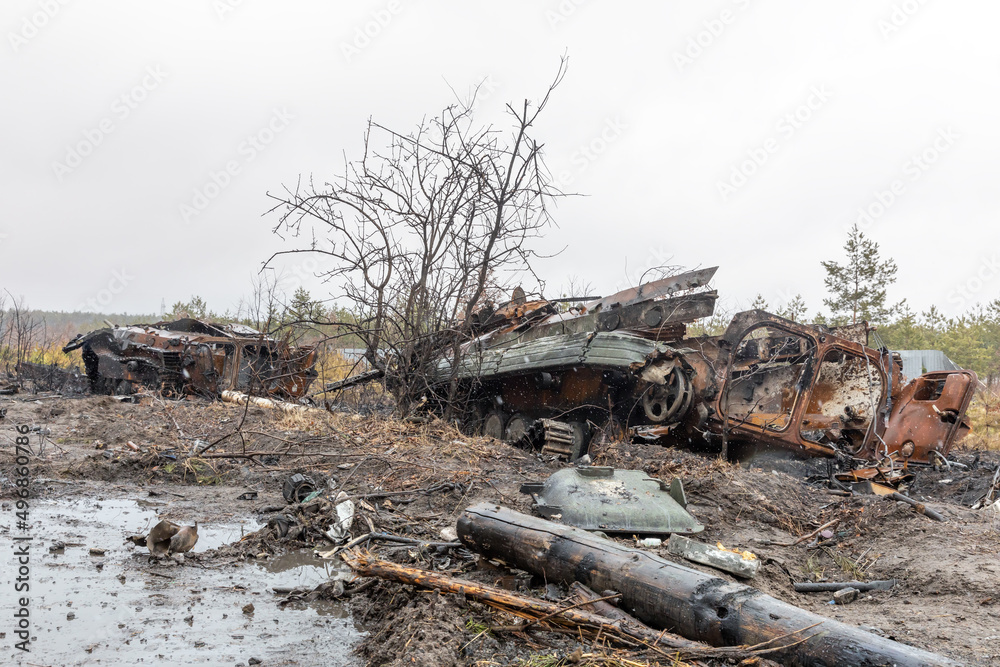 Russia's invasion of Ukraine. Dmitrivka, Kiev region Russia's invasion of Ukraine. Dmitrivka, Kiev region