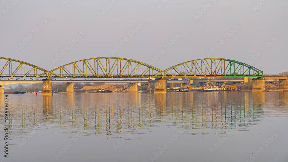 Naklejka premium Ostruznica Bridges River Sava