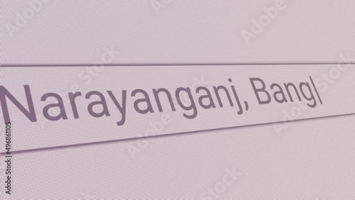 Search Bar Narayanganj Bangladesh 
Close Up Single Line Typing Text Box Layout Web Database Browser Engine Concept photo