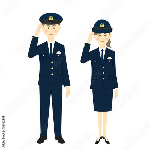 職業 [警察官の男女]