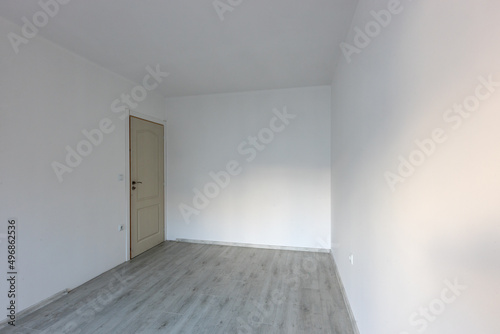 Empty bright room. New home. Interior photography.