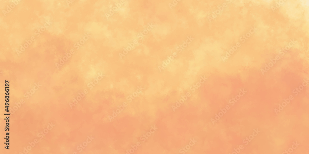 beautiful orange background, red orange and yellow background with watercolor and grunge texture, colorful watercolor background of abstract sunset sky with paint blotches and soft blurred textured.