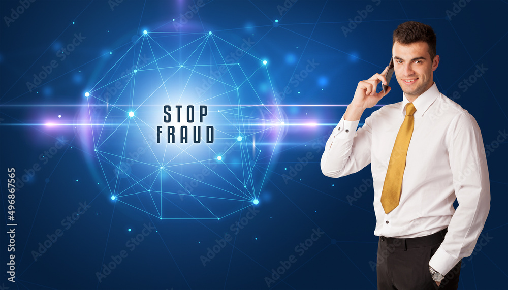 businessman thinking about security concept businessman thinking about security concept
