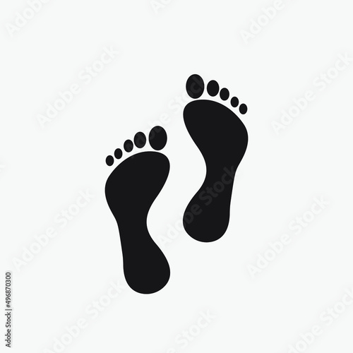 flat footprints vector design. © rina