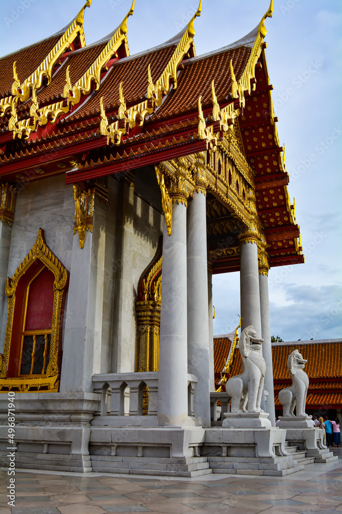 Naklejka premium Wat benchamabophit the marble temple, Bangkok, Thailand