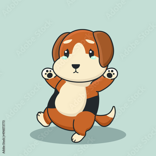 pug cartoon beagle flat drawing pet bulldog vector dog breed comic puppy corgi husky background art