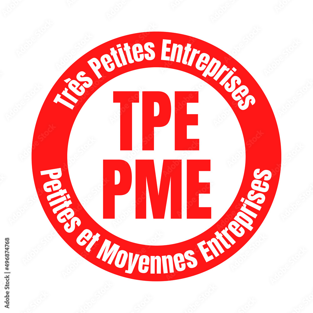 Symbole TPE PME très petites entreprises petites et moyennes entreprises Symbole TPE PME très petites entreprises petites et moyennes entreprises