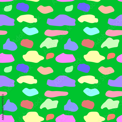 Seamless, vector pattern of colorful camouflage for backgrounds and various interesting designs
