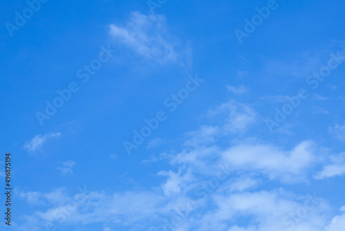 bright sky with thin clouds