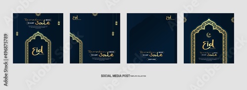 Ramadan sale for social media post or square web template collection