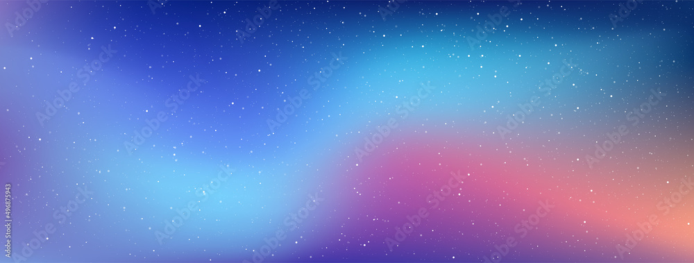Astrology horizontal star universe background. The night with nebula in the cosmos. Milky way galaxy in the infinity space. Starry night with shiny stars in the gradient sky. Vector illustration. Astrology horizontal star universe background. The night with nebula in the cosmos. Milky way galaxy in the infinity space. Starry night with shiny stars in the gradient sky. Vector illustration.
