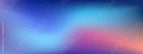 Astrology horizontal star universe background. The night with nebula in the cosmos. Milky way galaxy in the infinity space. Starry night with shiny stars in the gradient sky. Vector illustration.