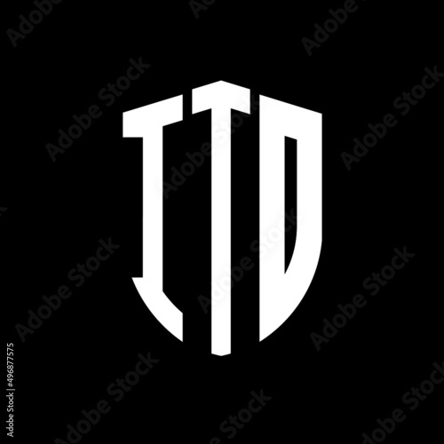 ITD letter logo design. ITD modern letter logo with black background. ITD creative  letter logo. simple and modern letter logo. vector logo modern alphabet font overlap style. Initial letters ITD  photo