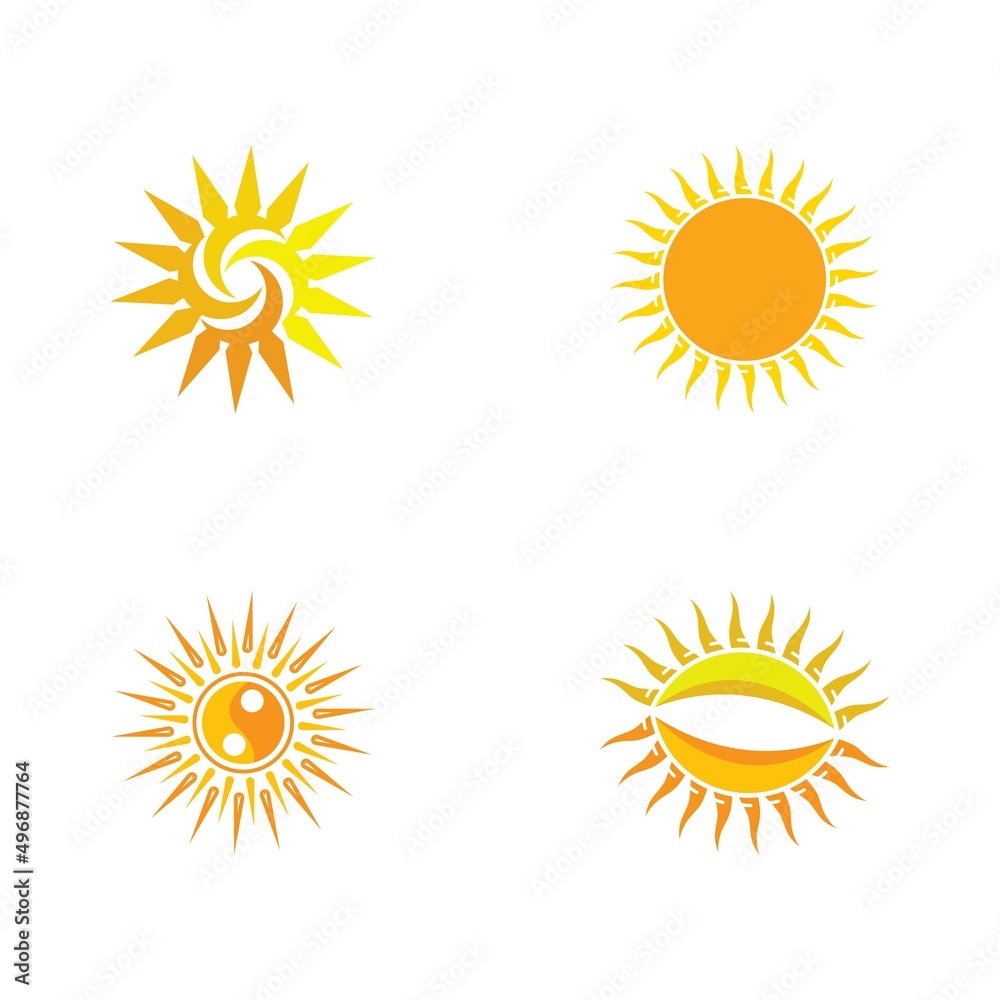Sun Vector illustration Icon Logo Sun Vector illustration Icon Logo