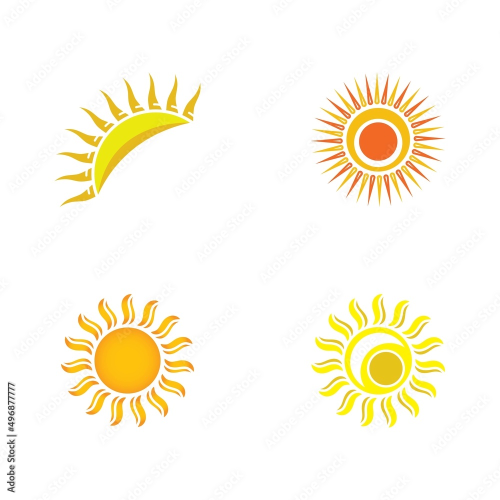 Sun Vector illustration Icon Logo Sun Vector illustration Icon Logo