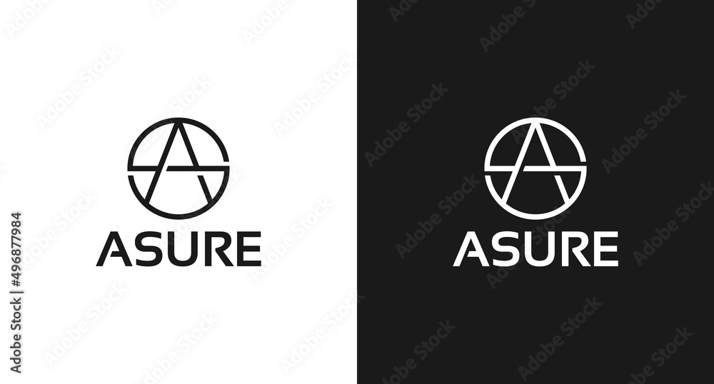 Fototapeta premium simple minimal letter a logo design vector