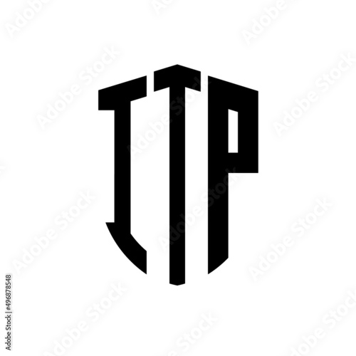 ITP letter logo design. ITP modern letter logo with black background. ITP creative  letter logo. simple and modern letter logo. vector logo modern alphabet font overlap style. Initial letters ITP  photo