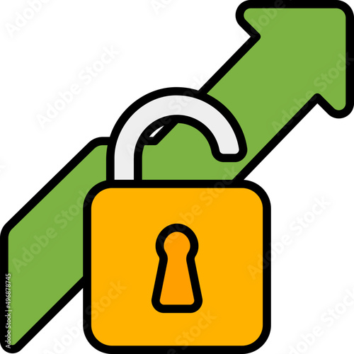 growth filled outline icon