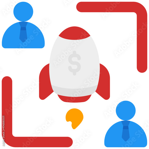 co founder flat icon