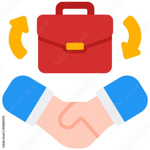 partnership flat icon