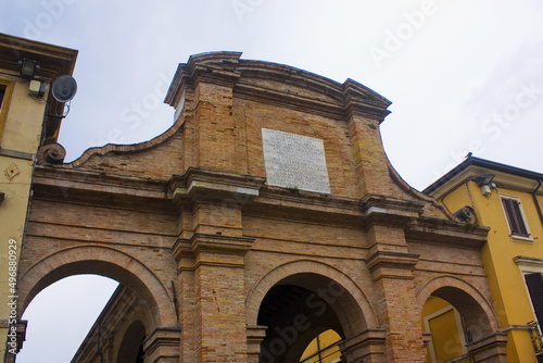 Ancient Fish Market at t Piazza Cavour in Rimini, Italy