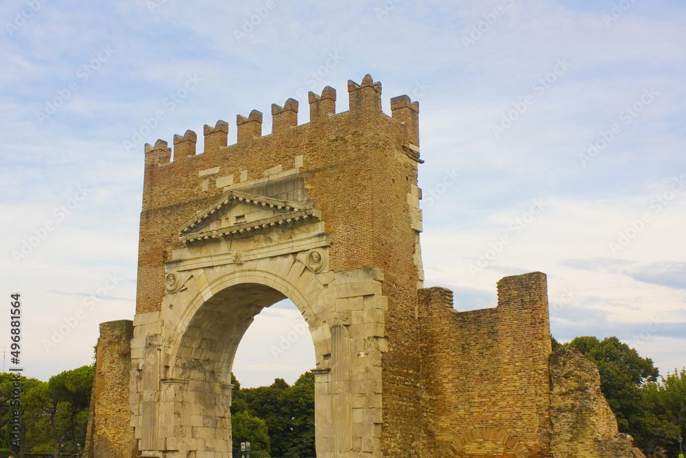 Augustus Arch in Rimini, Italy 