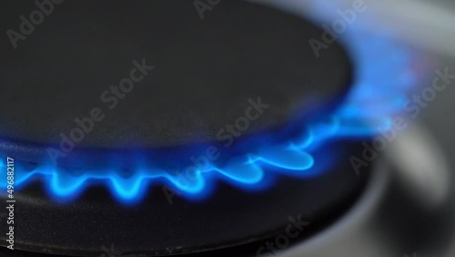 Switching off gas stove, prices for natural gas and methane rising. LNG alternative for cooking and heating homes photo