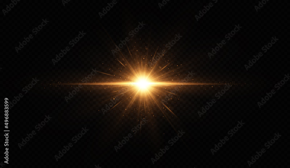 Shining golden star. Light Effect Bright Star, Christmas Star. Gold glowing light explodes. Shining golden star. Light Effect Bright Star, Christmas Star. Gold glowing light explodes.