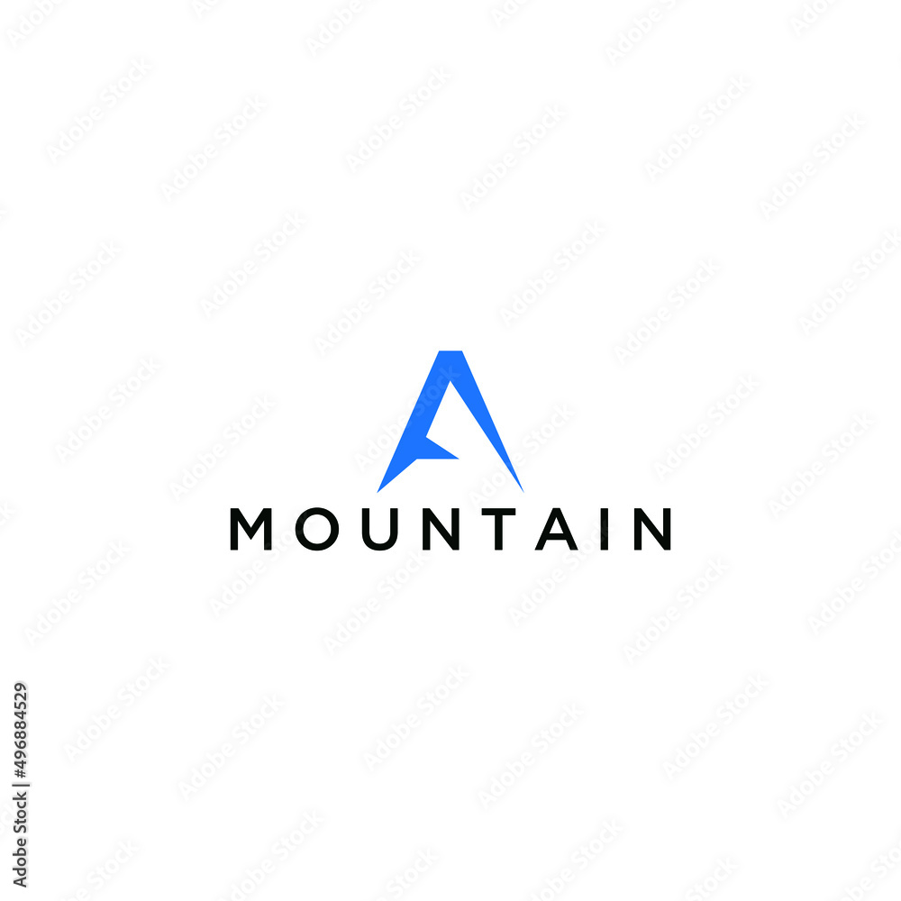 abstract initial letter A logo design with mountain hill illustration graphic abstract initial letter A logo design with mountain hill illustration graphic